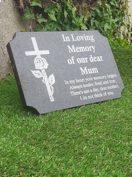 Bespoke Grave Marker Grave Plaque Granite Headstone Memorial Cemetery