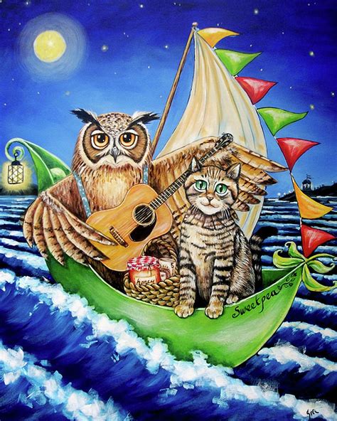 The Owl And The Pussycat Painting By Ira Mitchell Fine Art America