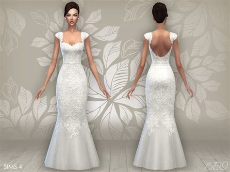 Sims 4 Ccs The Best Weddingdress By Beo Creations Sims Kleid