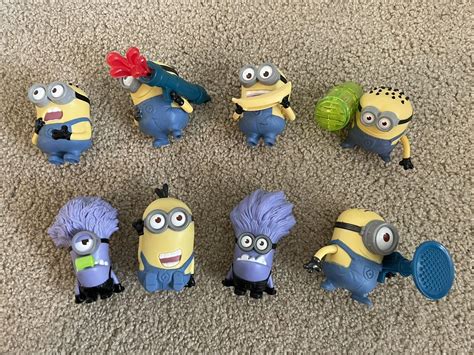Despicable Me 2 McDonalds Happy Meal Toys Complete Set Of 8 Minions