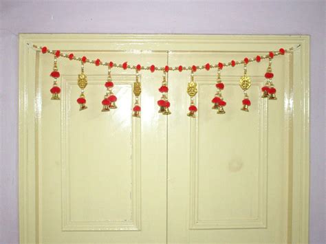 Red Toran With Kalash Bandhanwar For Diwali Decoration Traditional