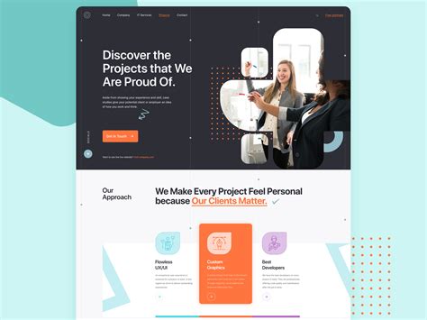 Project page | IT Company by Daniel on Dribbble