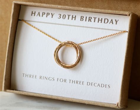 Wish them a happy birthday and celebrate turning 30 with our range of unique 30th birthday gifts. 30th birthday gift idea 3 sisters necklace 3 best friend