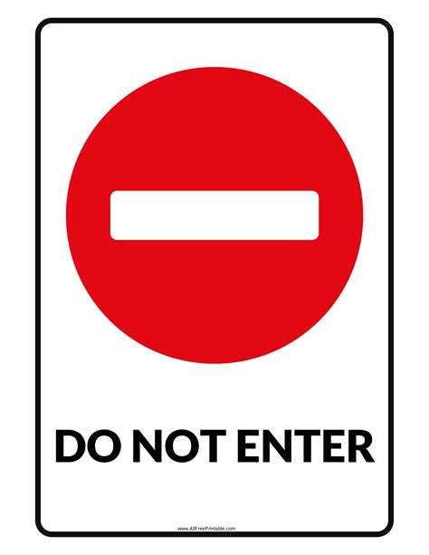 Do Not Enter Signs Poster Template
