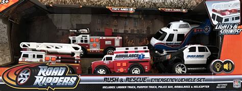 Buy Road Rippers Rush And Rescue Emergency Vehicles Set W Lights And Sounds