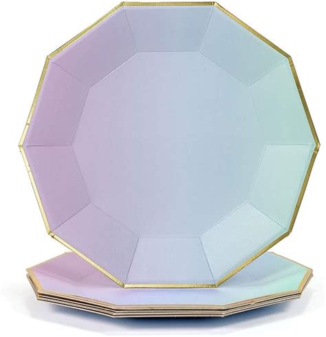 Coterie Pastel Ombre Large Paper Plates Set Of 10 Cute