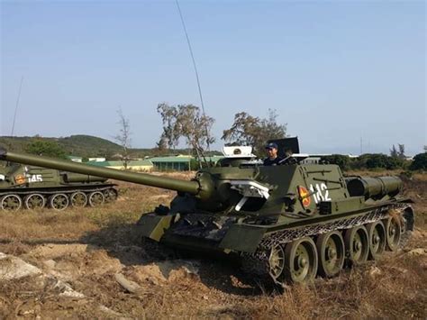 Vietnamese Army Su 100 Tank Destroyer Still In Active Use For Coastal