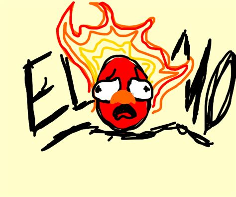 Elmo On Fire Meme Drawception