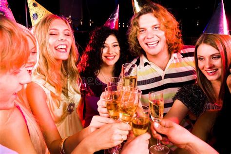 Party Cheers Stock Photo Image Of Male Girl Gathering 11659548
