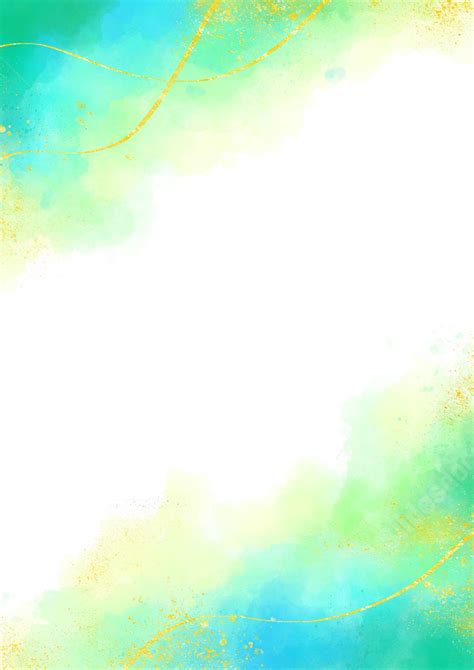Watercolor Abstract With Refreshing Shades Of Yellow Green Blue And