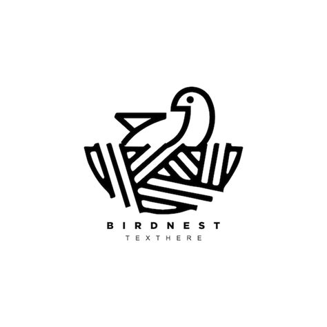 Premium Vector Geometric Bird Nest Logo Design For Your Brand Or Business