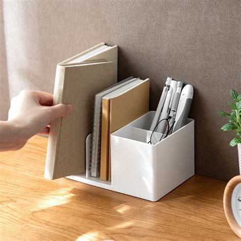 Daily Desk And Stationery Organizer Built In Book Divider Style Degree