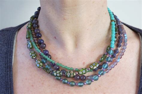 DIY Jewelry Tutorial How To Make A Multi Strand Beaded Necklace