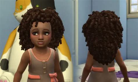 Mystufforigin Long Tight Curls For Toddlers Sims 4 Hairs