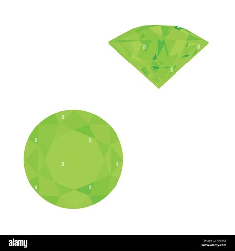 Set Of Realistic Green Jewels Colorful Gemstones Green Emeralds