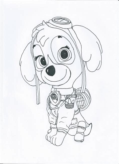 Best coloring pages of the most popular paw patrol characters. Skye Paw Patrol Coloring Pages at GetColorings.com | Free ...