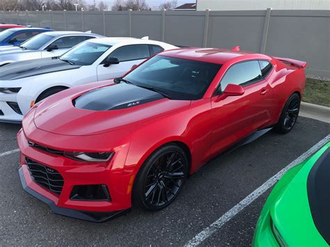 Chevrolet Camaro Zl1 Painted In Red Hot Photo Taken By Me Chevy