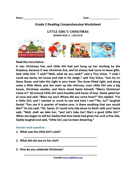 Christmas Fun For 4th Grade Worksheets Christmas Reading Christmas