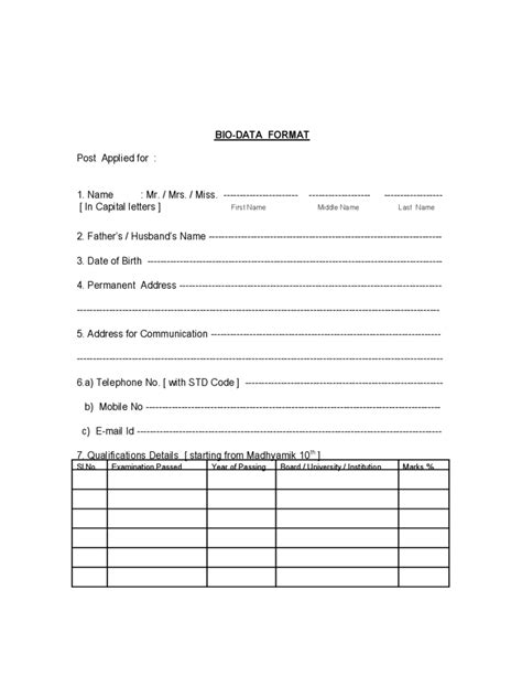 Biodata Fill Up Example Form Fill Out And Sign Printable Pdf Template Porn Sex Picture