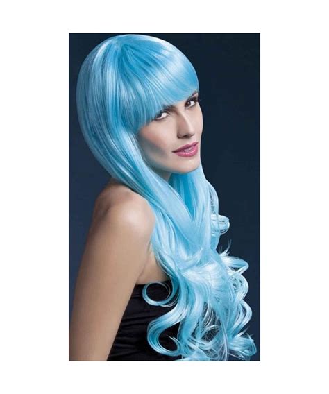 Blue Mermaid Womens Wig Wigs