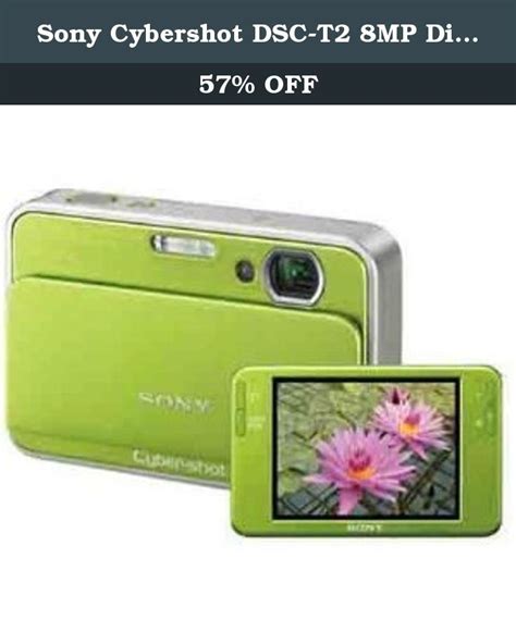 Sony Cybershot Dsc T2 8mp Digital Camera With 3x Optical Zoom Green