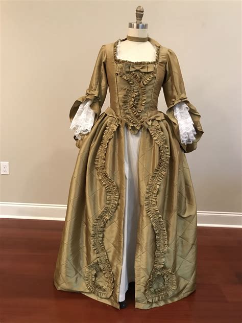 Rococo Marie Antoinette 18th Century Robe Alanglaise Simplicity 4092 18th Century Dress 18th