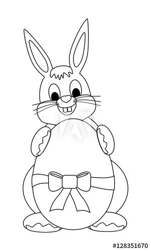 Obwohl er aus der dunkelheit auftaucht, zeigt seine gabe eines. "Malvorlage Osterhase mit Osterei" Stockfotos und ...