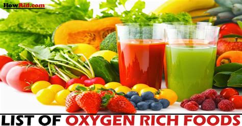 List Of Oxygen Rich Foods Foods That Increase Oxygen