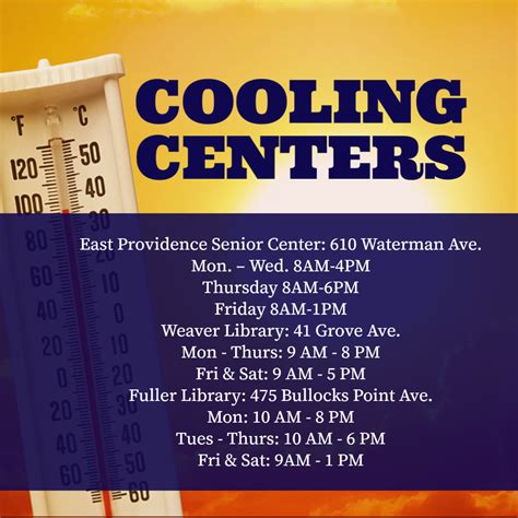 East Providence Cooling Centers To Open During Heat Wave City Of East