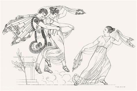 Paris Helen And Cassandra From An Illustration Of The Egyptian Grecian And Roman Costumes By