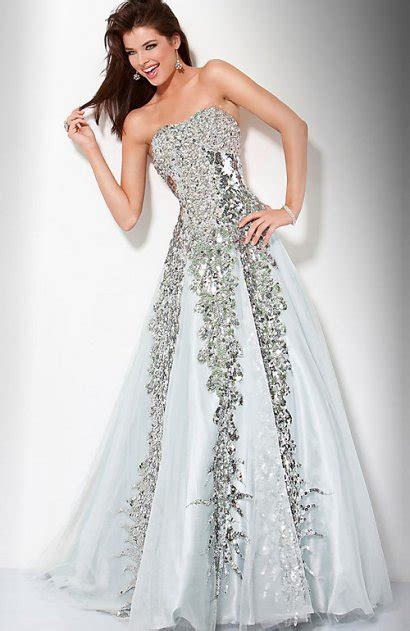 Sequined Silver Prom Dresses 2011 Prom Night Styles