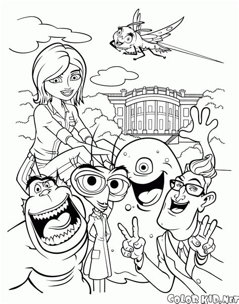 Sort of an 8 year olds dream come true. Coloring page - Monsters vs Aliens