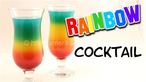 Rainbow Cocktail Mit And Ohne Alkohol Möglich Rainbow Drink Amerikanisch Kochende