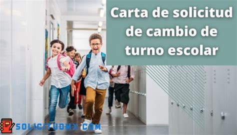 Carta Para Solicitar Cambio De Turno Escolar Modelo Canvas