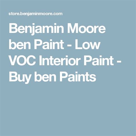 Benjamin Moore Ben Paint Low Voc Interior Paint Buy Ben Paints