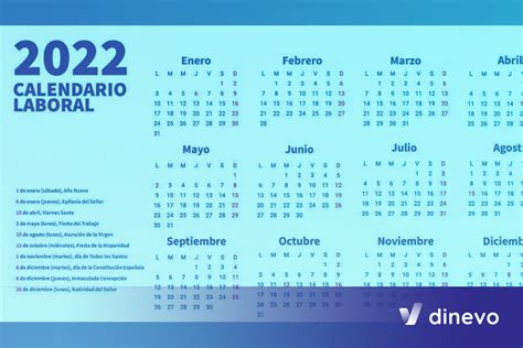 Calendario Laboral 2022 En España Dinevoes