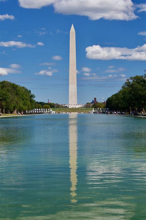 Usa Washington Dc Capitol Reflecting Pool And Washington Monument In
