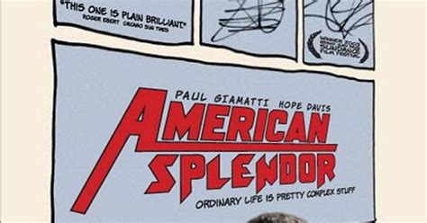 An original mix of fiction and reality illuminates the life of comic book hero everyman harvey pekar. Film Excess: American Splendor (2003) or, Happily Unhappy ...