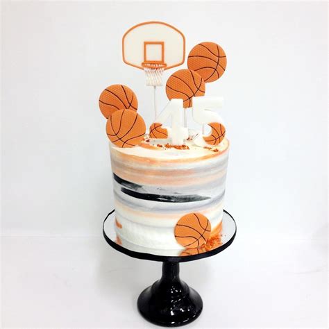 Basketball Birthday Cake Basketball Birthday Parties Sports Birthday Party Basketball Cookies