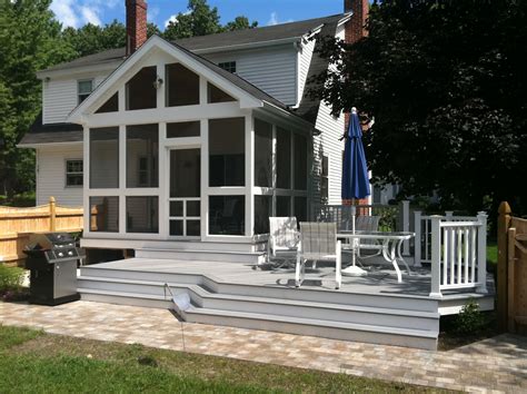 Saige composite decking has many advantages including: Castle grey decking with screen house- #DreamDeck # ...