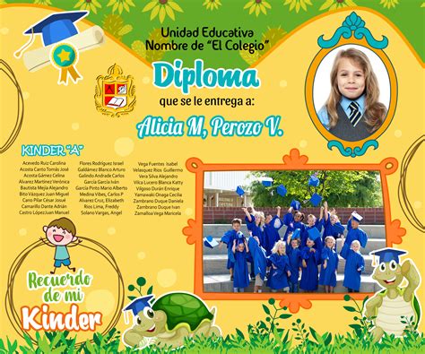 Preschool Graduation Kindergarten Digital Graduación Kinder Diploma