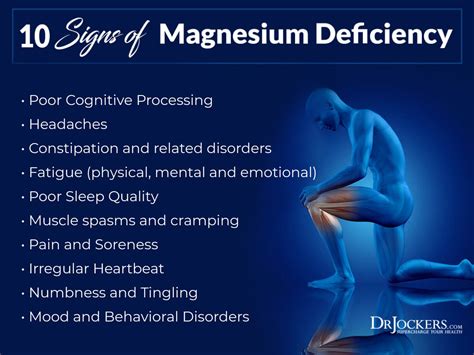 10 signs of magnesium deficiency