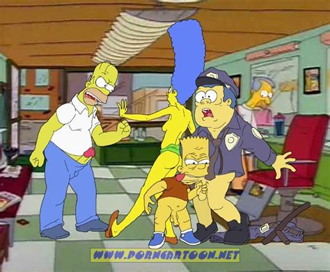 Post 39376 Bart Simpson Chief Wiggum Homer Simpson Jake The Barber Marge Simpson Porncartoon