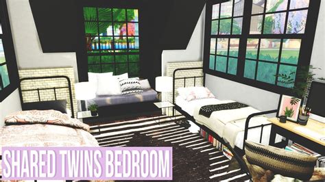 Sims 4 Shared Twins Bedroom Speed Build Youtube