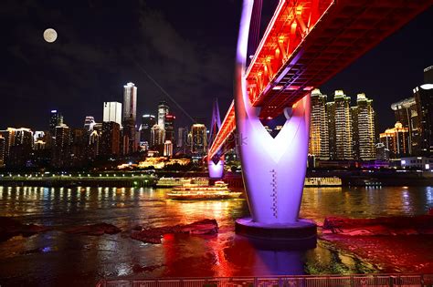 Beautiful Night View Of Yuzhong District Chongqing Picture And Hd