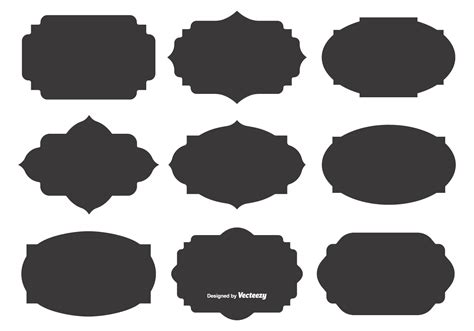 These free address templates are going to save you a ton of time by letting you type in your address and print them on labels which can then quickly. Blank Vector Label Shapes - Download Free Vectors, Clipart ...
