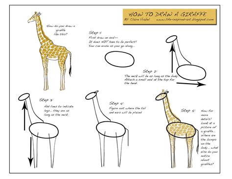 Life Inspired Art How To Draw A Giraffe Giraffe Drawing Giraffe