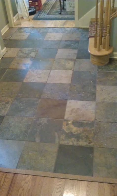 slate entry | Entryway tile, Slate tile, Slate flooring