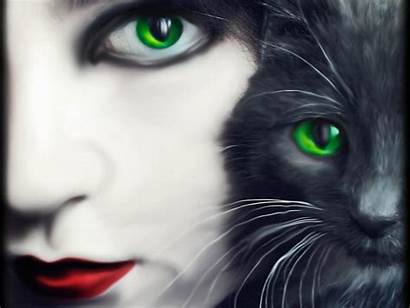 Eyes Abstract Cat Fantasy 3d Woman Female