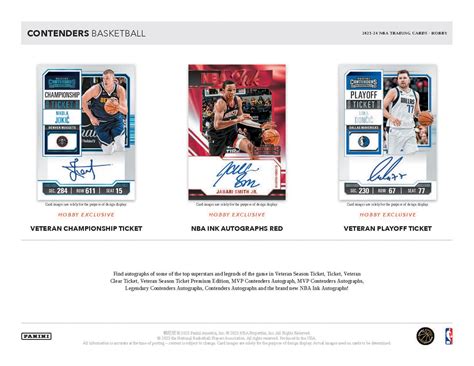 2023-24 Panini Contenders NBA Basketball Cards
